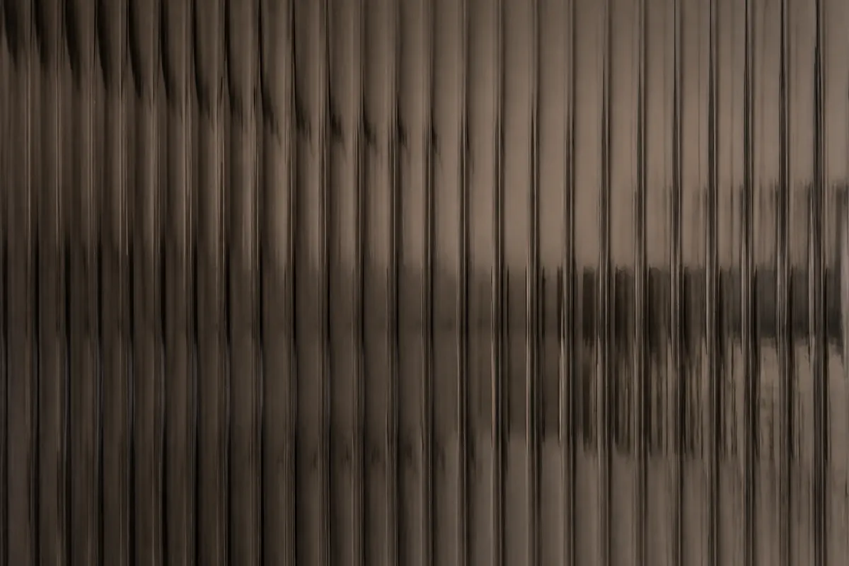 Smoked ribbed glass finish