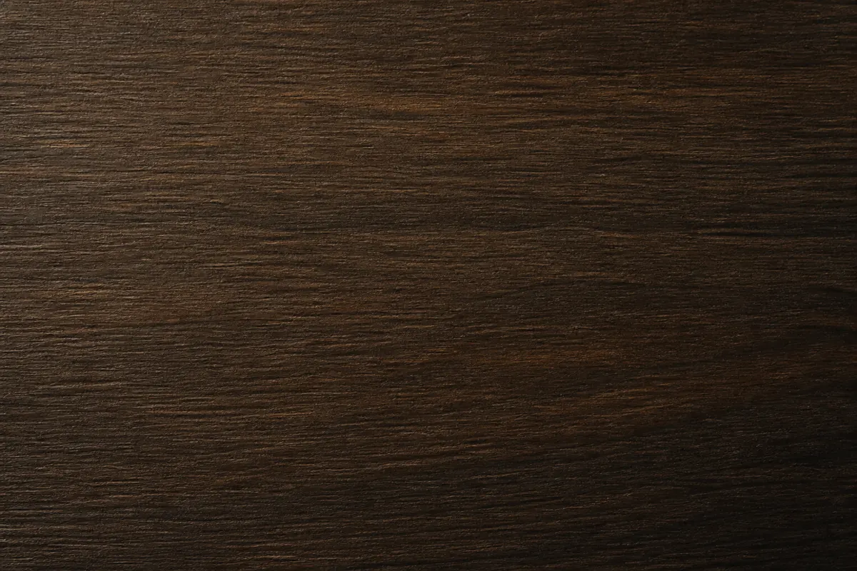 Dark walnut-effect laminate finish